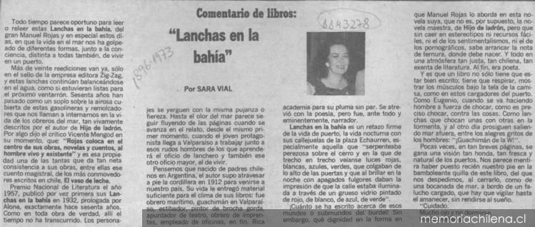 Lanchas en la bahía : comentario de libros