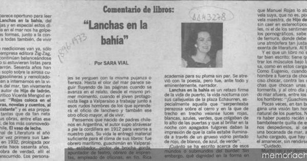 Lanchas en la bahía : comentario de libros