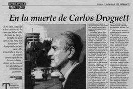 En la muerte de Carlos Droguett