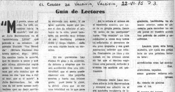 Guía de lectores