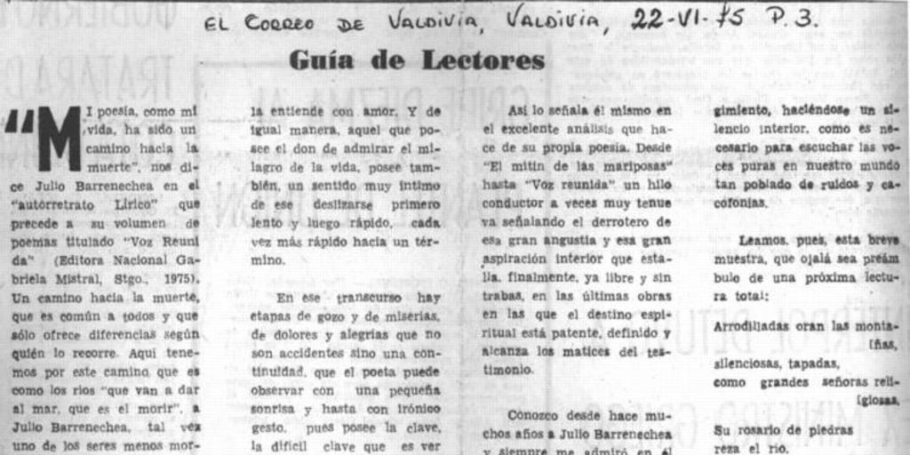 Guía de lectores