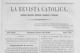 Independencia de Arauco ; Más sobre la cuestión araucana ; Los Araucanos (II) y (III)