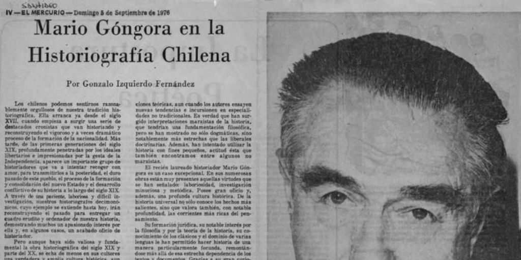 Mario Góngora en la historiografía chilena