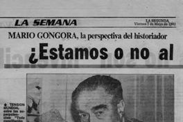 Mario Góngora la perspectiva del historiador ¿Estamos o no al borde de la 3a. guerra mundial?