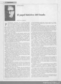 El papel histórico del Estado