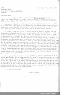 Carta 1983 oct. 9, Santiago a Leonardo León, Londres