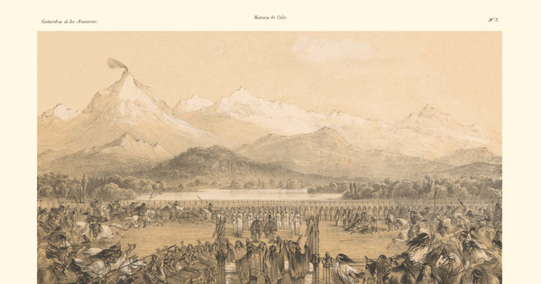 Entierro del cacique Cathiji en Guanegue, mayo 1835