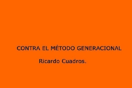 Contra el método generacional