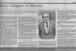 Mario Góngora, el maestro