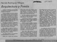 Arquitectura y poesía