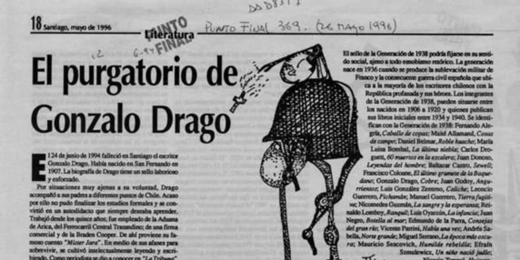 El purgatorio de Gonzalo Drago