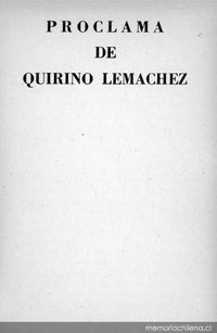 Proclama de Quirino Lemachez