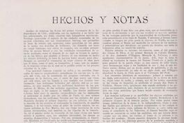 Hechos y notas