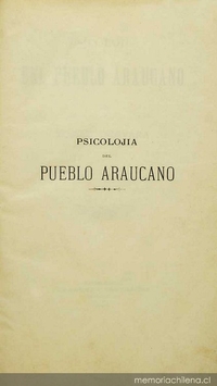 Psicolojía del pueblo araucano