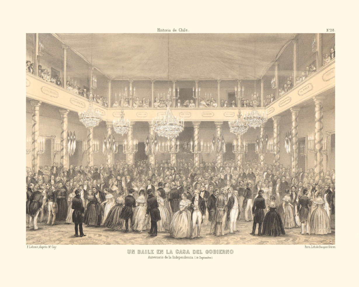 Un baile en la casa del Gobierno. Aniversario de la Independencia (18 de septiembre)