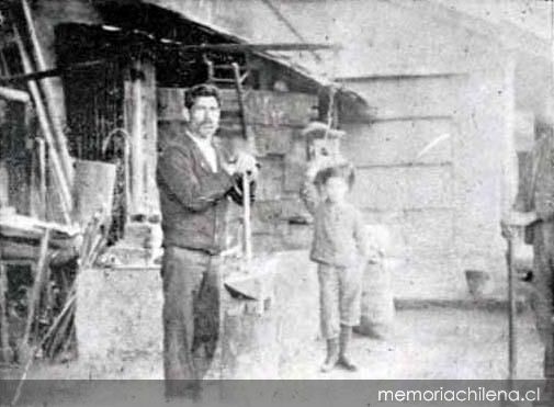 Familia campesina en la ciudad, hacia 1900