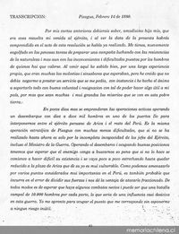 Carta, 1880 feb. 14, Pisagua a Salvador Vergara, Ginebra