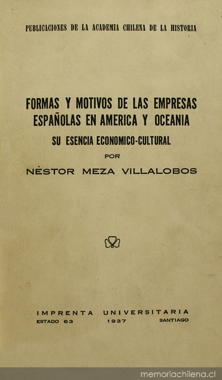 Formas y motivos de las Empresas españolas en América y Oceanía: su esencia económico-cultural