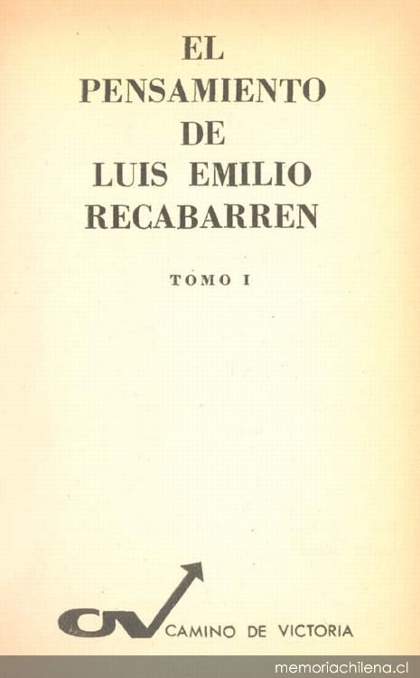 El pensamiento de Luis Emilio Recabarrren