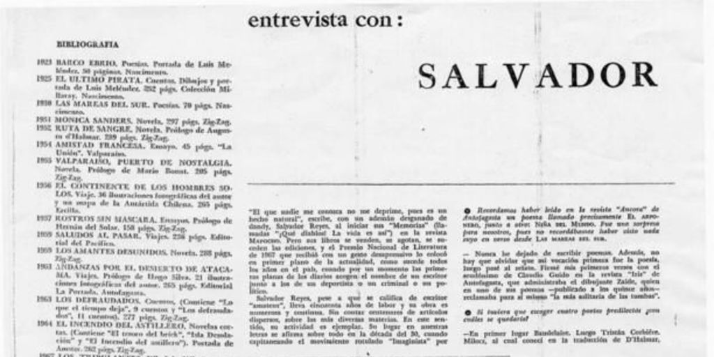 Entrevista con: Salvador Reyes