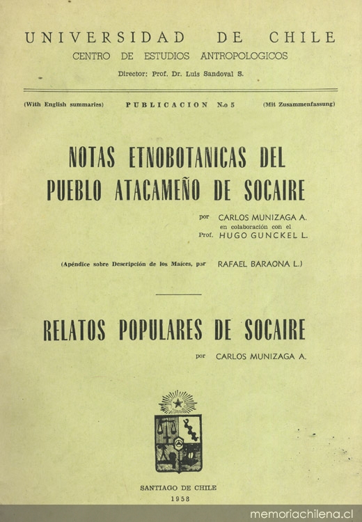 Notas etnobotánicas del pueblo atacameño de Socaire