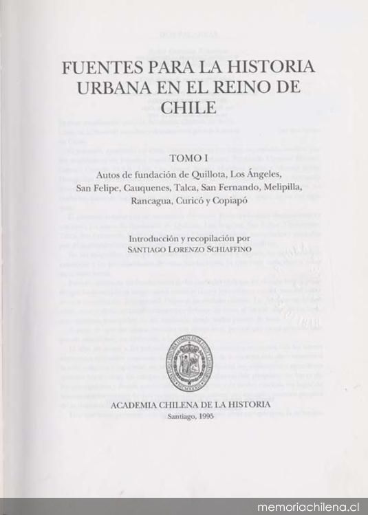 Acta de fundación de San Felipe. Curimón, 3 de agosto de 1740