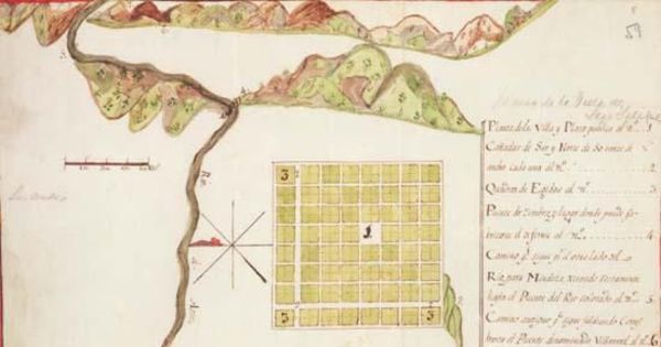 Plano de la Villa de San Felipe, fundada en 1740