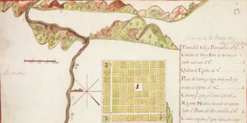 Plano de la Villa de San Felipe, fundada en 1740