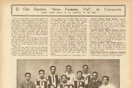 El club deportivo Arturo Fernández Vial de Concepción : ligera reseña de su actuación en las lides