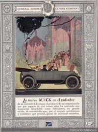 Aviso publicitario sobre automóviles, 1920