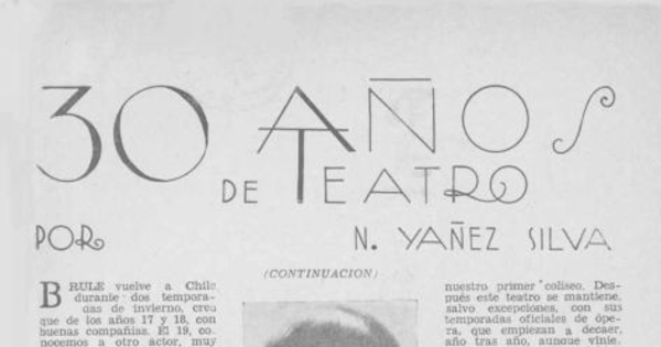 30 años de teatro