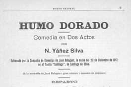 Humo dorado : comedia en dos actos