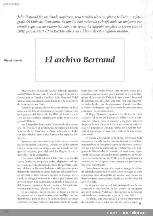 El archivo Bertrand