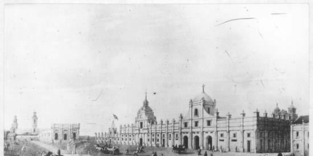 Plaza de Armas de Santiago hacia 1830