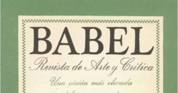 Babel : revista de arte y crítica : número 22, Julio-Agosto 1944