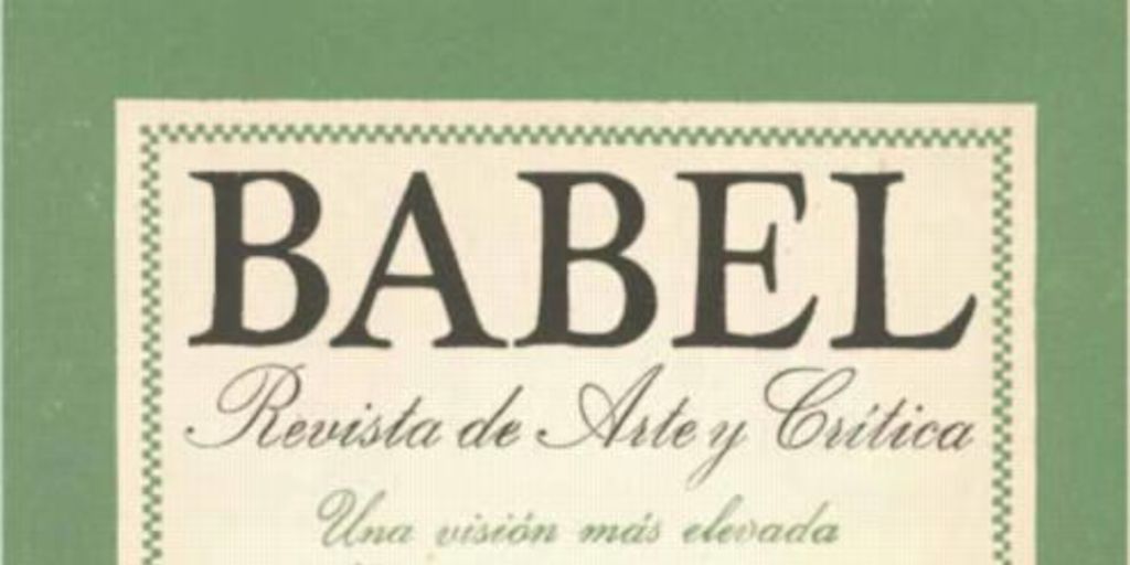 Babel : revista de arte y crítica : número 22, Julio-Agosto 1944