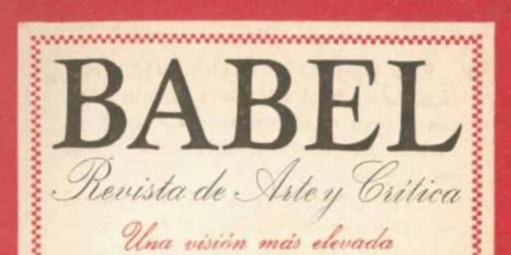 Babel : revista de arte y crítica : número 26, Marzo - Abril 1945