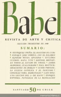 Babel : revista de arte y crítica: número 50, segundo trimestre 1949