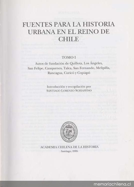 Acta de fundación de Quillota, Santiago, 19 de agosto de 1717