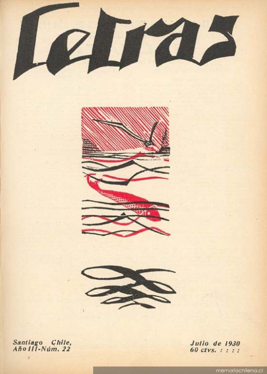 Letras, no. 22, jul. (1930) : cubierta.