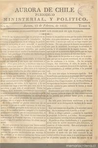 Aurora de Chile : periódico ministerial, y político