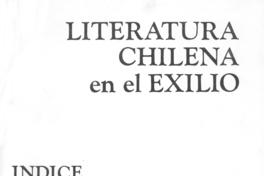 Literatura chilena en el exilio: índice general 1977/78/79/80