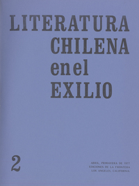 Literatura chilena en el exilio, no. 2, abr. (primavera 1977)