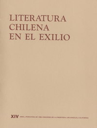 Literatura chilena en el exilio, no. 14, abr. (primavera 1980)