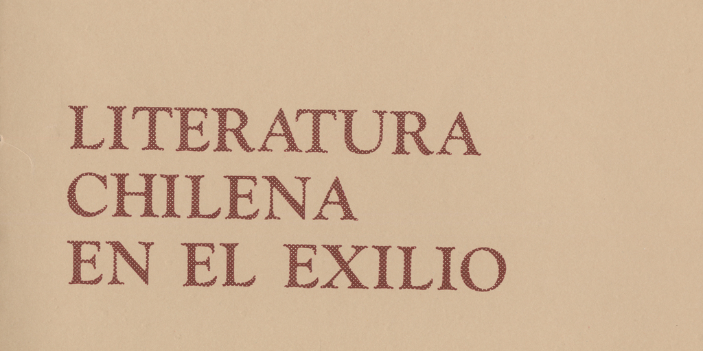 Literatura chilena en el exilio, no. 14, abr. (primavera 1980)
