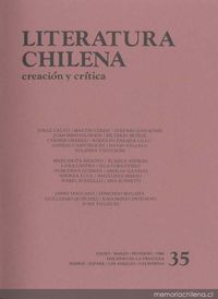 Literatura chilena, creación y crítica, no. 35, ene.-mar. (invierno 1986)