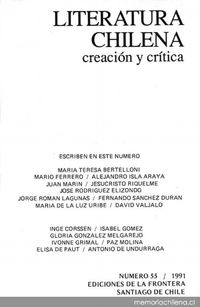 Revista Literatura chilena : creación y crítica Nº55 (1991)