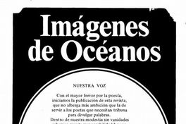 Imágenes de océanos : año 0, n° 1, Antofagasta 1983