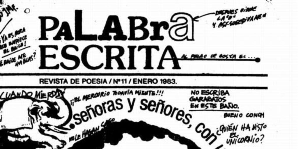 Palabra escrita : revista de poesía : n° 11, enero 1983