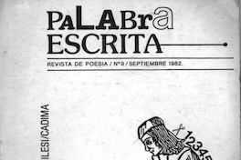 Palabra escrita : revista de poesía : n° 9, septiembre 1982